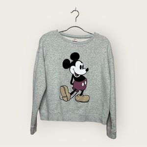 EUC | Uniqlo x Disney | Mickey Mouse Sweatshirt | Gray | Size L